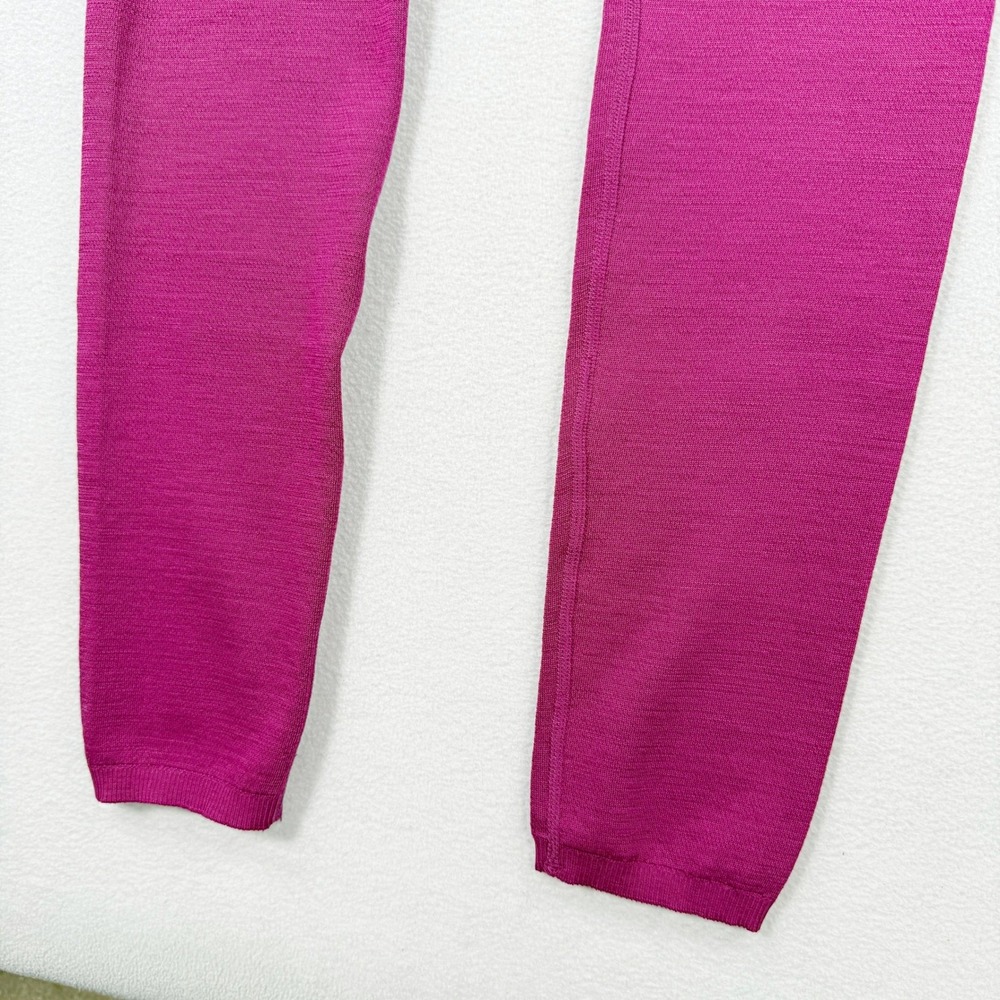 Smartwool Knit Thermal‎ Baselayer Pant Size M Womens Wool Blend Fuschia Pink NEW - Picture 5 of 13